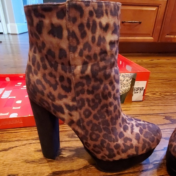 Platform boots leopard suede - Picture 3 of 8